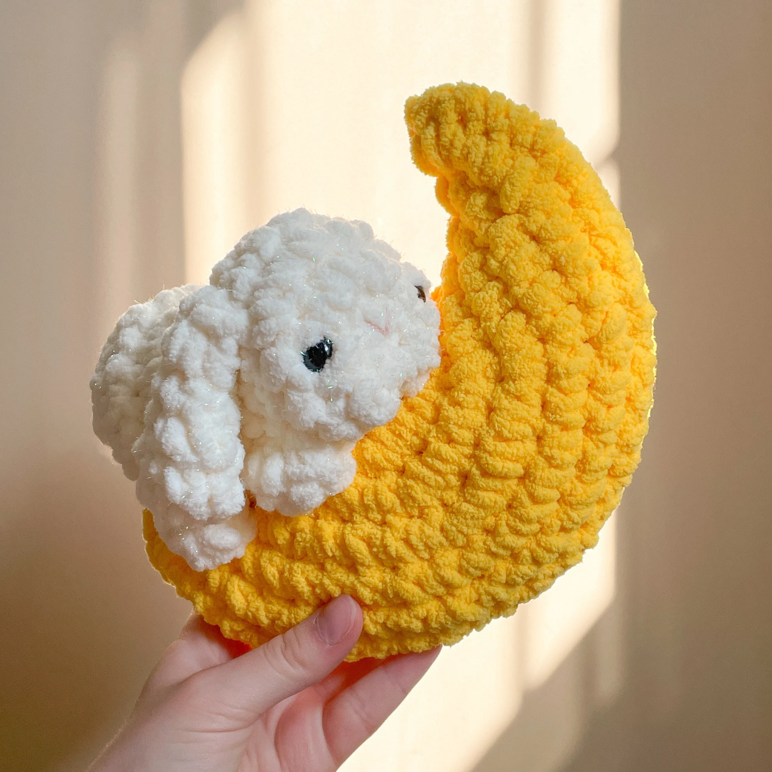 A handcrafted CrochetByJuju plush